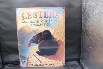 Lester's - America's Cheapest Ammo (It Usually Works) - Metal Sign