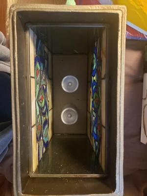 Margie 15" Peacock Stained Glass Keepsake Box