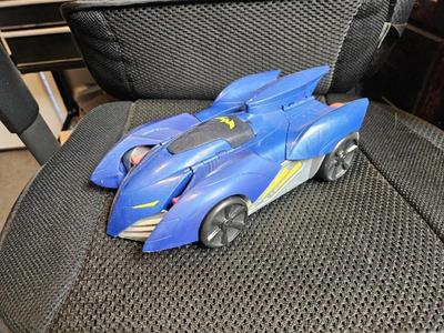 Vintage 2013 Mattel - Batman Blue Transform and Attack Vehicle