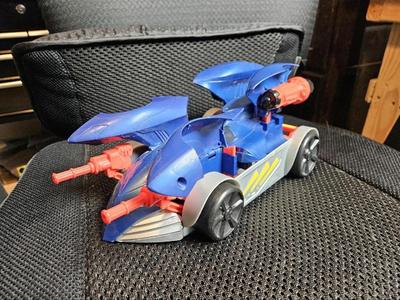 Vintage 2013 Mattel - Batman Blue Transform and Attack Vehicle