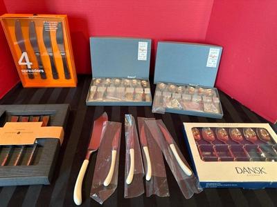 Lot 130 variety of knives and spoonâ€™s