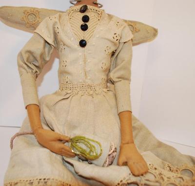 Vintage Large Long Very Eclectic Handcrafted Doll 30"