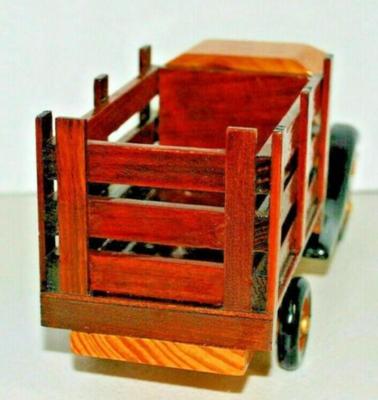 ALL WOOD DELIVERY STAKE TRUCK---POLISHED Red Oak Style Model