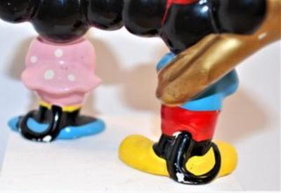 Vintage "Disney" VERY RARE Vintage Mickey on the Tuba and Minnie on the Drums