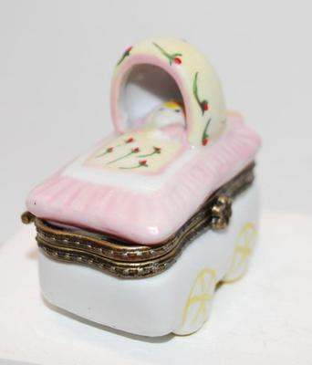 "Baby's First Trinket Box" Hinged--For Pierced Earrings or Tooth