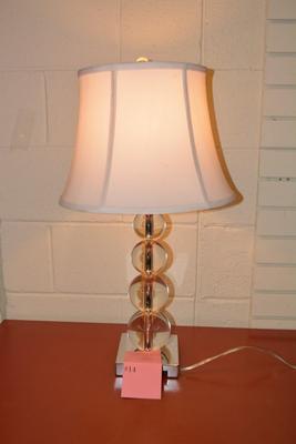 Mid Century Modern Chrome & Glass Sphere 3 Way Lamp 26â€x15â€