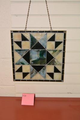 Beautiful Leaded Stained-Glass Window Hanger 14â€x14â€