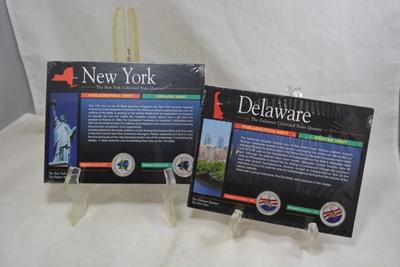 New York & Delaware Colorized State Quarters, Philadelphia & Denver Mints