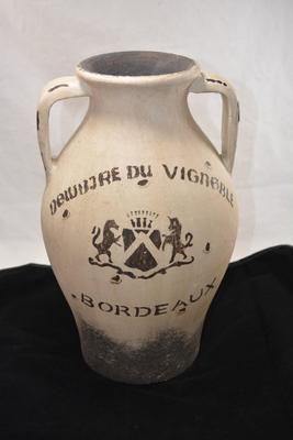 Large Vintage Bardaury French Stoneware Bordeaux Jug 15x9