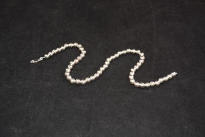 925 Sterling Silver Â¼â€ Bead Necklace 17â€, 19.7g