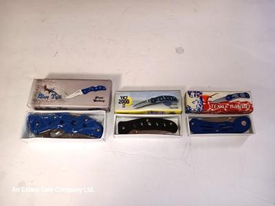 Three brand new pocketknives