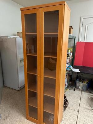 Lot 600 bookcase with glass doors
