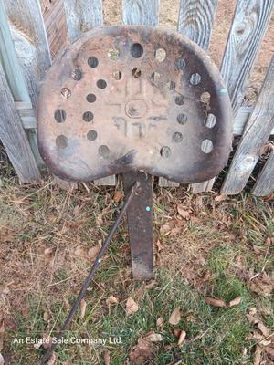 Antique Metal tractor seat