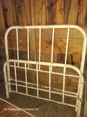 Antique metal headboard & footboard