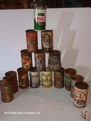 Antique beer can collection