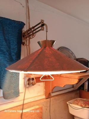 Mid Century Modern wall mount light with adjustable arm - UFO lamp