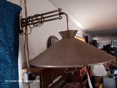 Mid Century Modern wall mount light with adjustable arm - UFO lamp