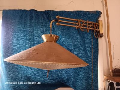 Mid Century Modern wall mount light with adjustable arm - UFO lamp