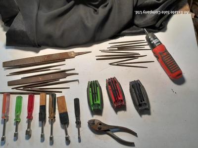 Variety of hand tools with Allen wrench sets