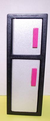 Cute Pink & Gray "Locker" Hiding Place 8 1/2" x 3"