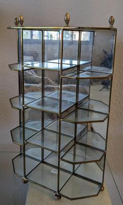 Brass and Glass Tabletop Curio