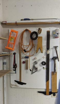 Contents of West Wall Pegboard
