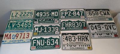 Vintage Colorado License Plates