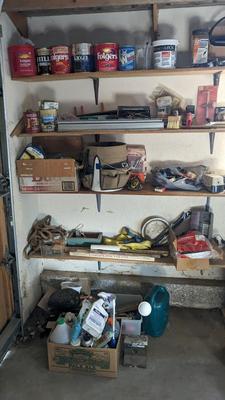 Contents of Garage Shelves