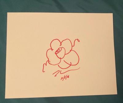 Jeff Koons Original Drawing Hand-Drawn