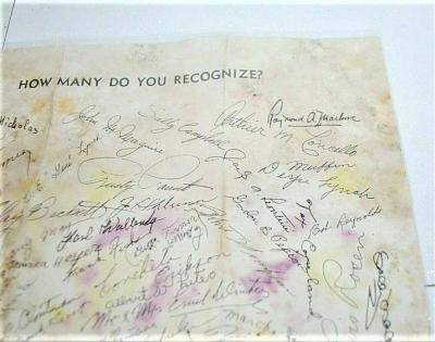 "Signatures of Circus Greats in Sarasota, Florida"
