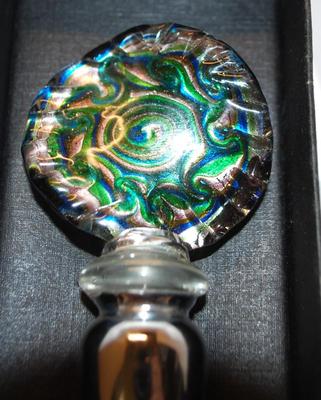 Colorful Greens Mother-Of-Pearl Enamel Style Bottle Stopper 4