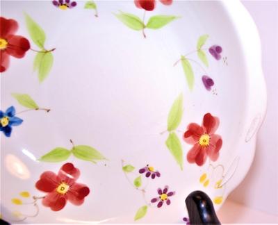 "Elizabeth Arden " Flowered Pitcher (5" H) & Matching Bowl (7" W) Set