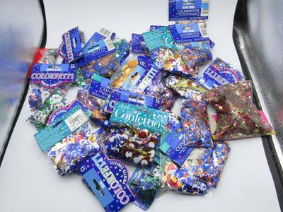 Large Lot of Unopened Confetti Party Decor Crafting Supplies
