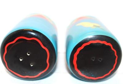 Handpainted Colorful Peppers Style Salt & Pepper Shaker Set 2 3/4" H