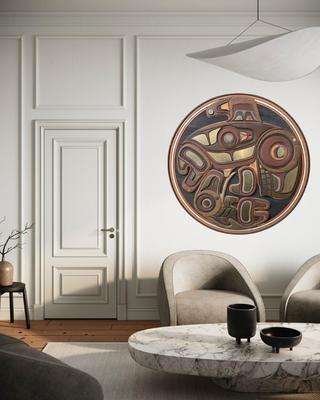 1950 Large Mixed Woods and Metal Artwork by Dick Fichter