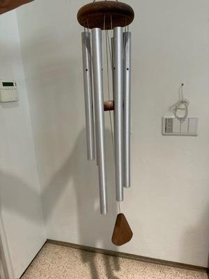 Lot 798 wooden metal wind chime 49 inches long