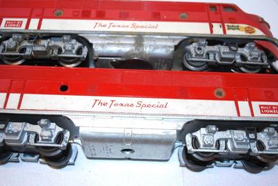 Vintage Lionel Texas Special #2245 A + B - Locomotive & Dummy Car 1954-1955 --TESTED