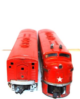 Vintage Lionel Texas Special #2245 A + B - Locomotive & Dummy Car 1954-1955 --TESTED