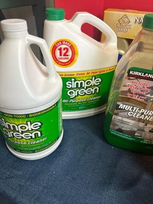 Lot 809 variety of cleaning supplies