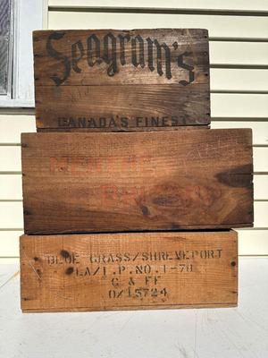 Vintage Wooden Crates (3)