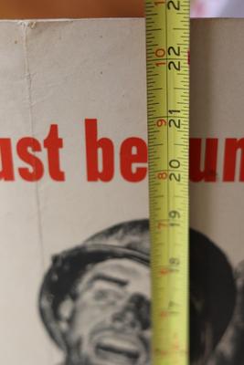 ORIGINAL WWII 1943 "We have just begun to fight!" & "Save waste fats for explosives" Thick Posters