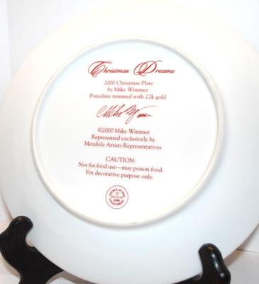"Christmas Dreams" Mike Wimmer 2000 Plate