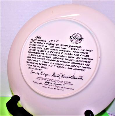 "We Kiss in the Shadow" by William Chambers "The King And I" Series Plate