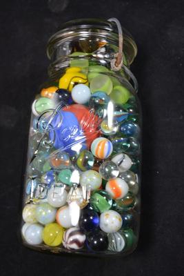Ideal BALL Jar Full of Old/New Marbles