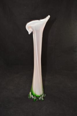 Vintage MURANO Venizia Calla Lily Vase 15.5â€x5â€