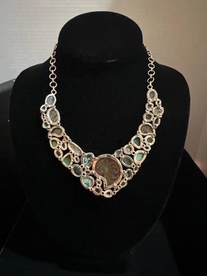 Lot 1012 ammonite and mix stone necklace