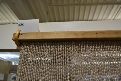 Vintage Cowrie Shell Patterned Beaded Curtain 34â€x27.5â€