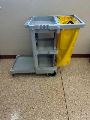 Lot 874 plastic Rubbermaid janitor cart