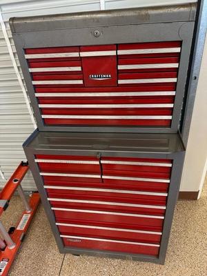 Lot 877 vintage, craftsman, rolling tool chest
