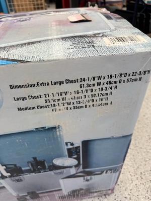 lot 1117 stainless steal 3 piece storage chest